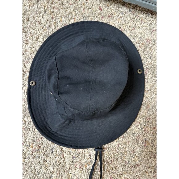 Westend Black Cotton Bucket Hat Adjustable Chin Strap Large/XL Outdoor Gear Mens - Picture 2 of 5
